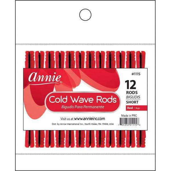ANNIE COLD WAVE RODS 12 CT #1115 RED-Annie- Hive Beauty Supply
