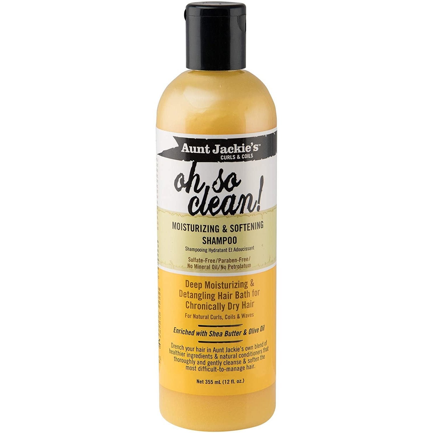 Aunt Jackie's Oh So Clean Moisturizing and Softening Shampoo 12oz-Aunt Jackie's- Hive Beauty Supply