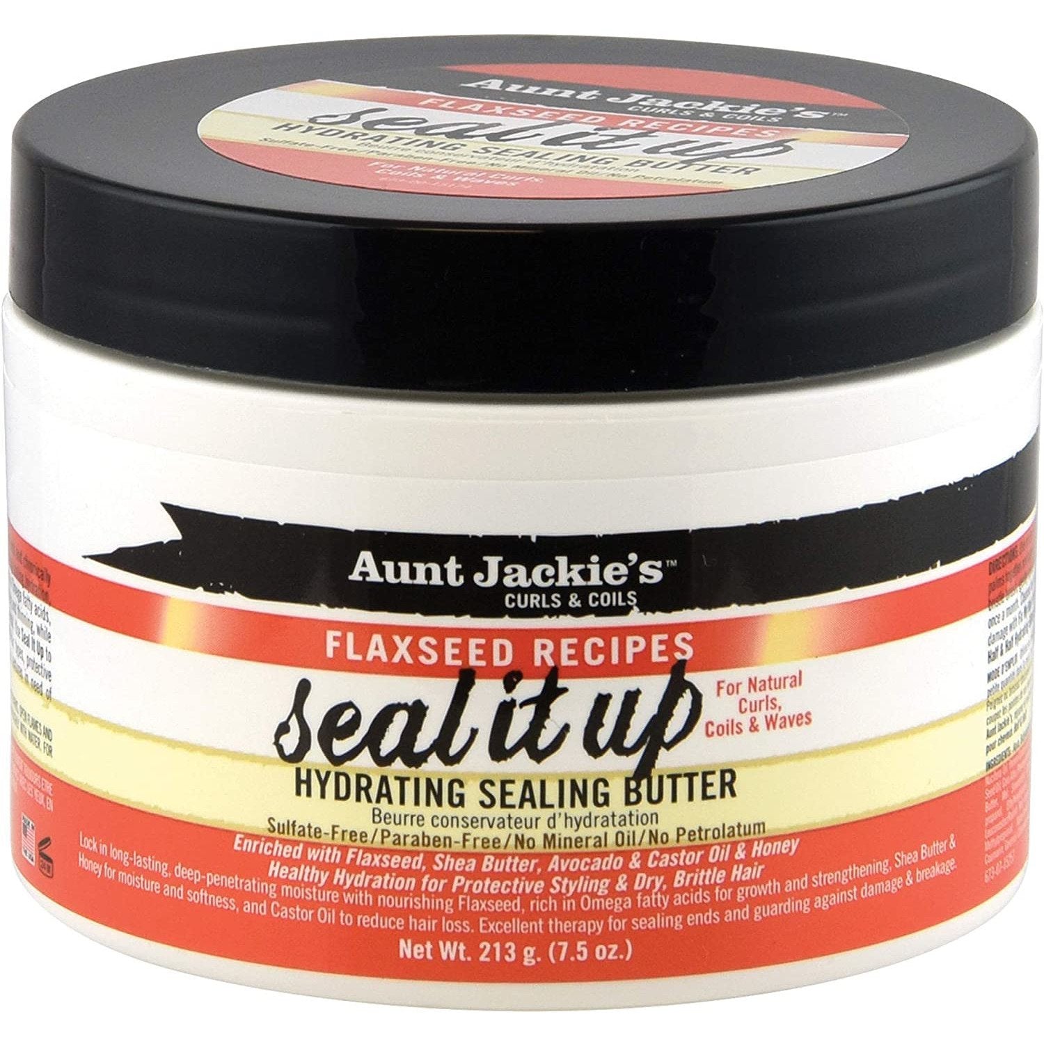 AUNT JACKIE'S "SEAL IT UP!" SEALING BUTTER (7.5oz) Flaxseed Recipes-Aunt Jackie's- Hive Beauty Supply