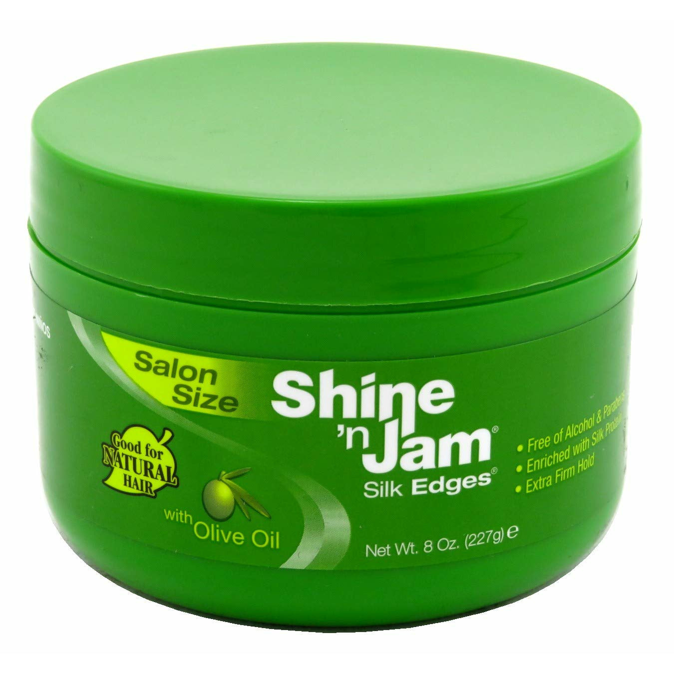 SHINE 'N JAM OLIVE OIL SILK EDGES GEL 8oz-Ampro- Hive Beauty Supply