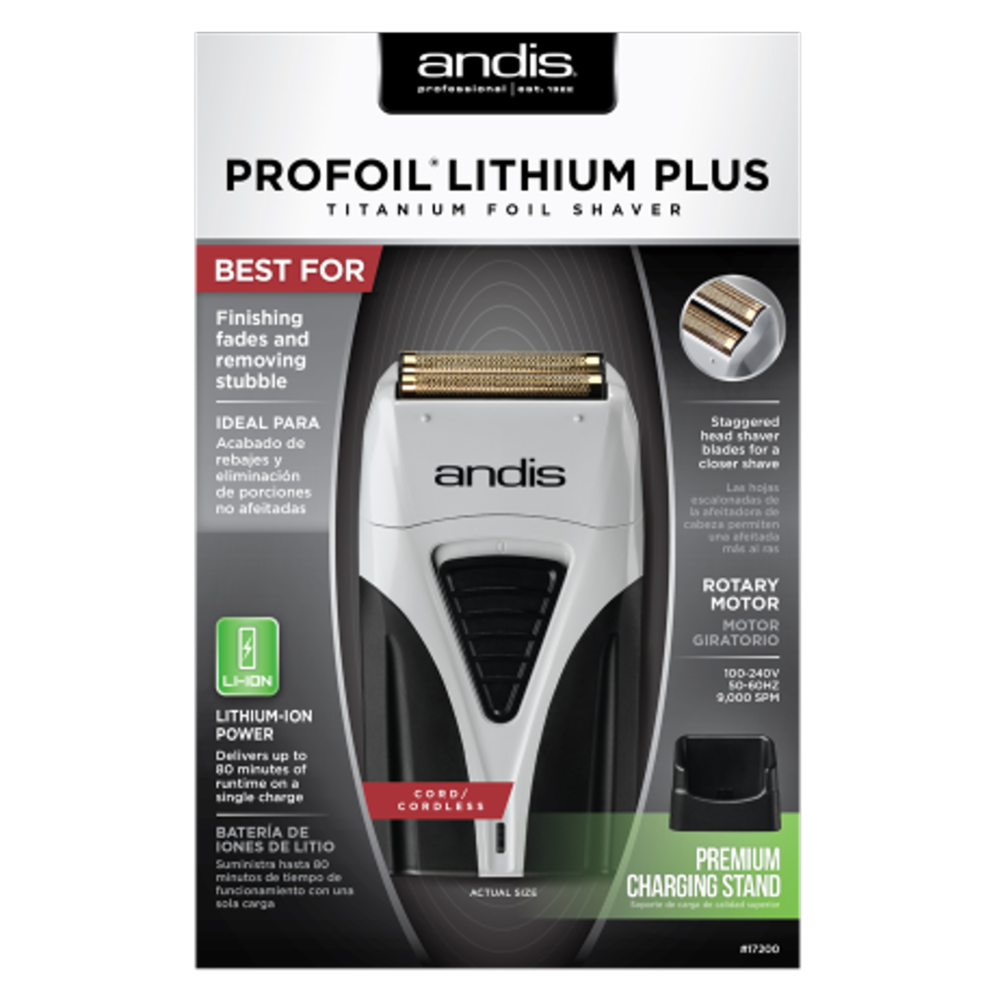 ANDIS PROFOIL LITHIUM PLUS SHAVER-Andis- Hive Beauty Supply