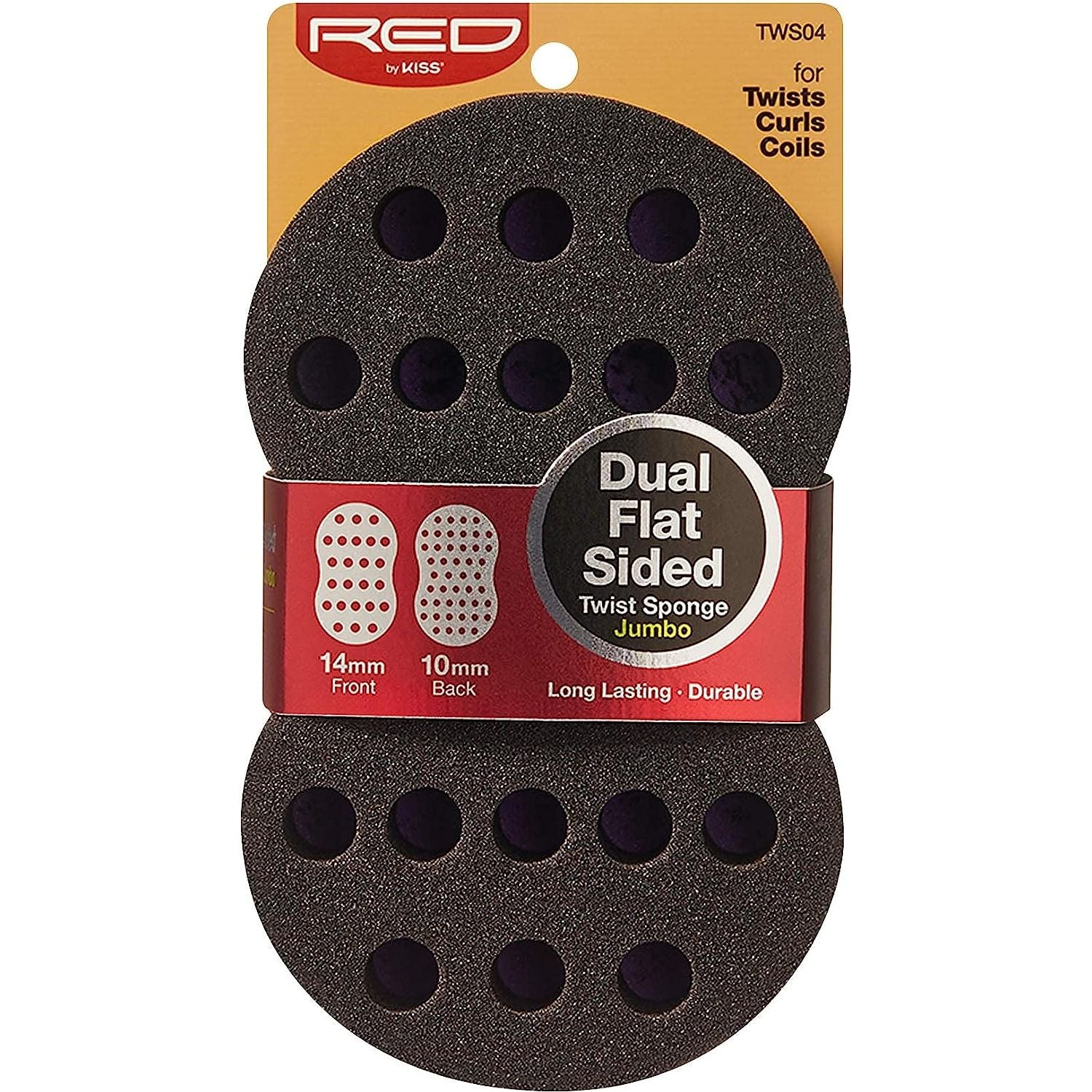 RED KISS DUAL FLAT SIDED TWIST SPONGE JUMBO