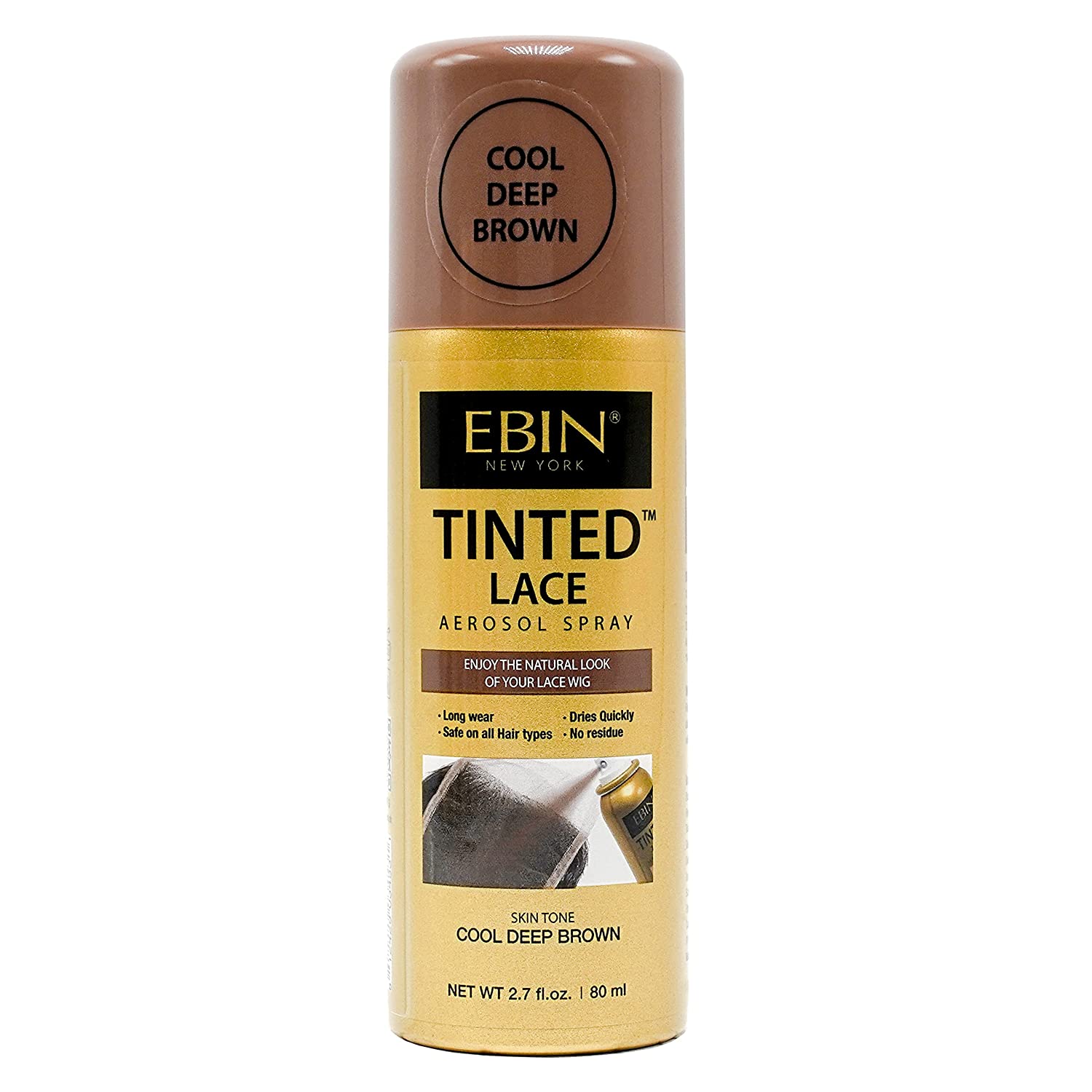 EBIN TINTED LACE SPRAY COOL DEEP BROWN 2.7oz