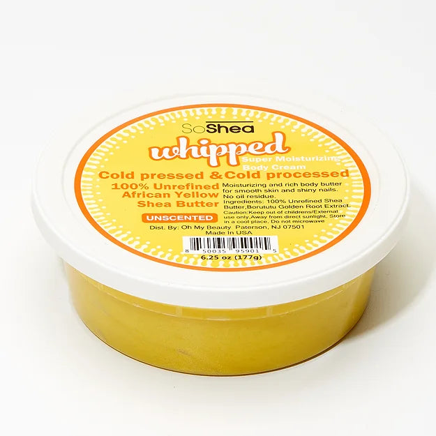 SO SHEA WHIPPED AFRICAN YELLOW UNSENTED SHEA BUTTER