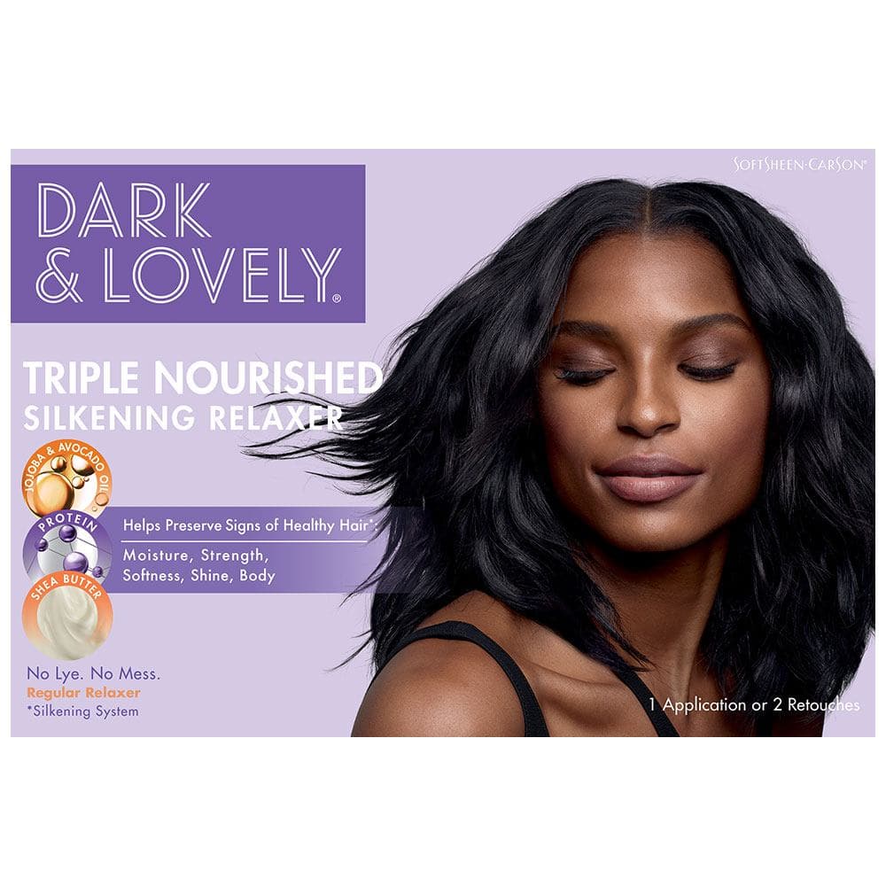 Dark & Lovely Triple Nourished Silkening Relaxer (Regular) Full Kit-Softsheen-Carson- Hive Beauty Supply