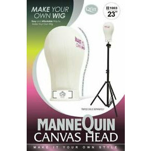 QFITT 23" MANNEQUIN CANVAS HEAD-Qfitt- Hive Beauty Supply